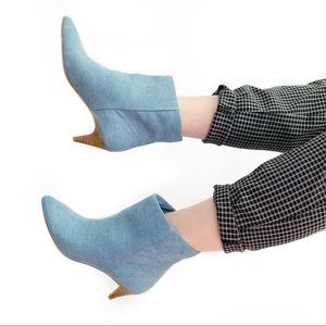 Dolce Vita Deedee Blue Denim Booties